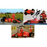 FERRARI: Three Ferrari F1 profile cards for Jean Alesi, Gerhard Berger & Rene Arnoux. Driver...