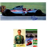 HERBERT: Two images associated with Johnny Herbert. Portrait & Lotus Ford 107 B Images. Herbert...