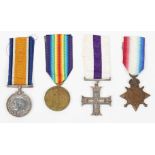 A Military Cross group reveived by Second Lietenant Alfred Arthur Hall, Amry Cyclist Corps, First...
