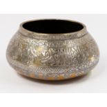 Decorative Arts: a late 19th century Mamluk revival bowl, possibly Cairo or Damascus, profusely