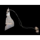 Sporting: a novelty silver boat rudder, London 1846, untraced makers mark of 'DC'. Engraved to one