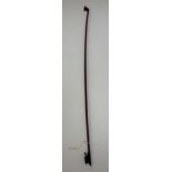 A silver-mounted violin bow by W E Hill & Sons, stamped above the ebony frog, total length, 75cm.