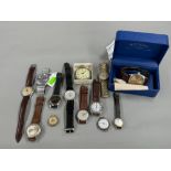 Watches: a Rotary Elite wristwatch in original box; a Wittnauer wristwatch; a Roamer wristwatch;