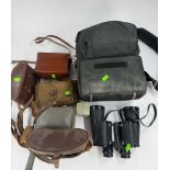 Photography: an Industar FT-2 panoramic camera, in leather case; a Rollieflex grey baby TLR
