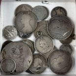 Foreign and British Coins: silver mostly 92.5, from George III to George V, the foreign coins with