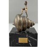 Decorative Arts: Nude Ascending The Staircase, an Artists Proof bronze sculpture by Salvador Dali (