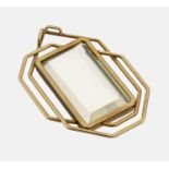 14 kt Gold Lemoncitrin-Anhänger, GG 585/000, qualitätvolle