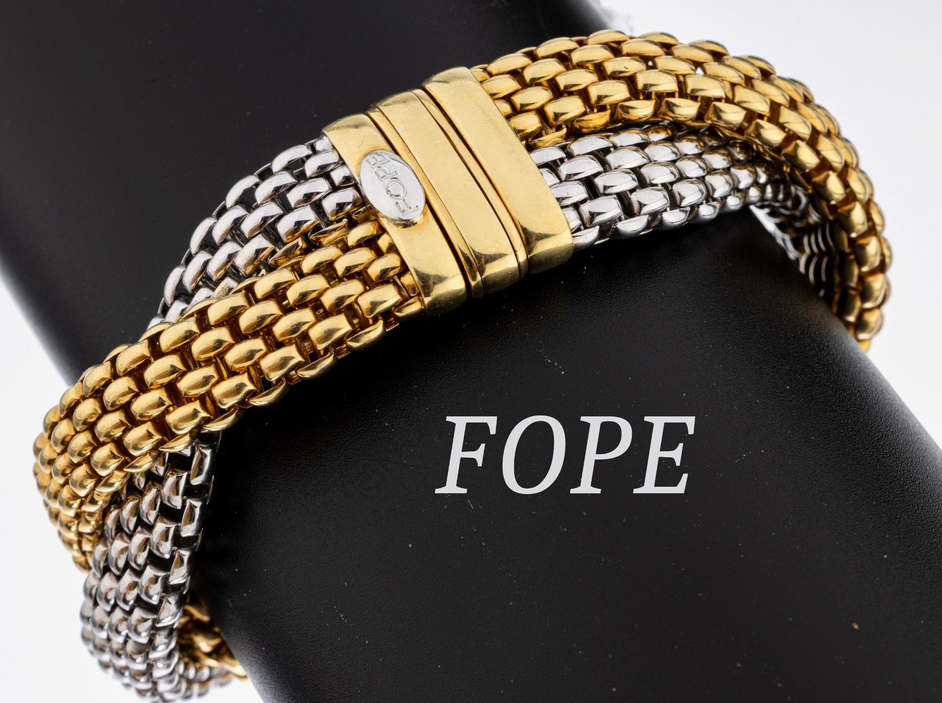 18 kt Gold FOPE Armband, GG/WG 750/000, ineinander