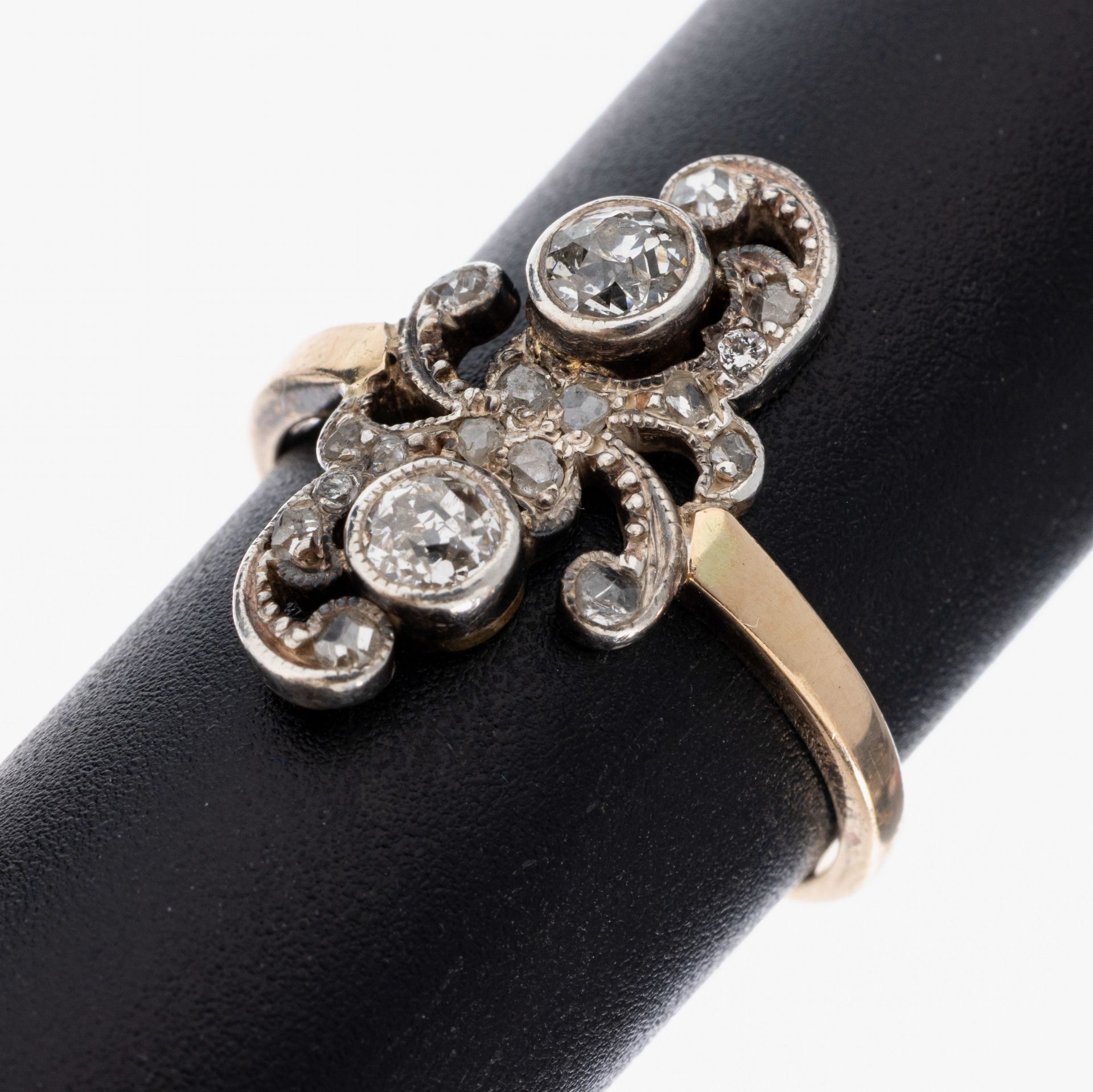 Jugendstilring Diamant-Ring, um 1900, RG 585/000 und