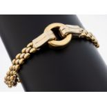 18 kt Gold Armband, GG/WG 750/000, L. ca. 21 cm,