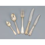 42-tlg. Besteck, 800er Silber, best. aus: 6Menuemesser, 6