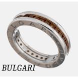 18 kt Gold BULGARI Citrin-Memoryring, WG 750/000, Citrine