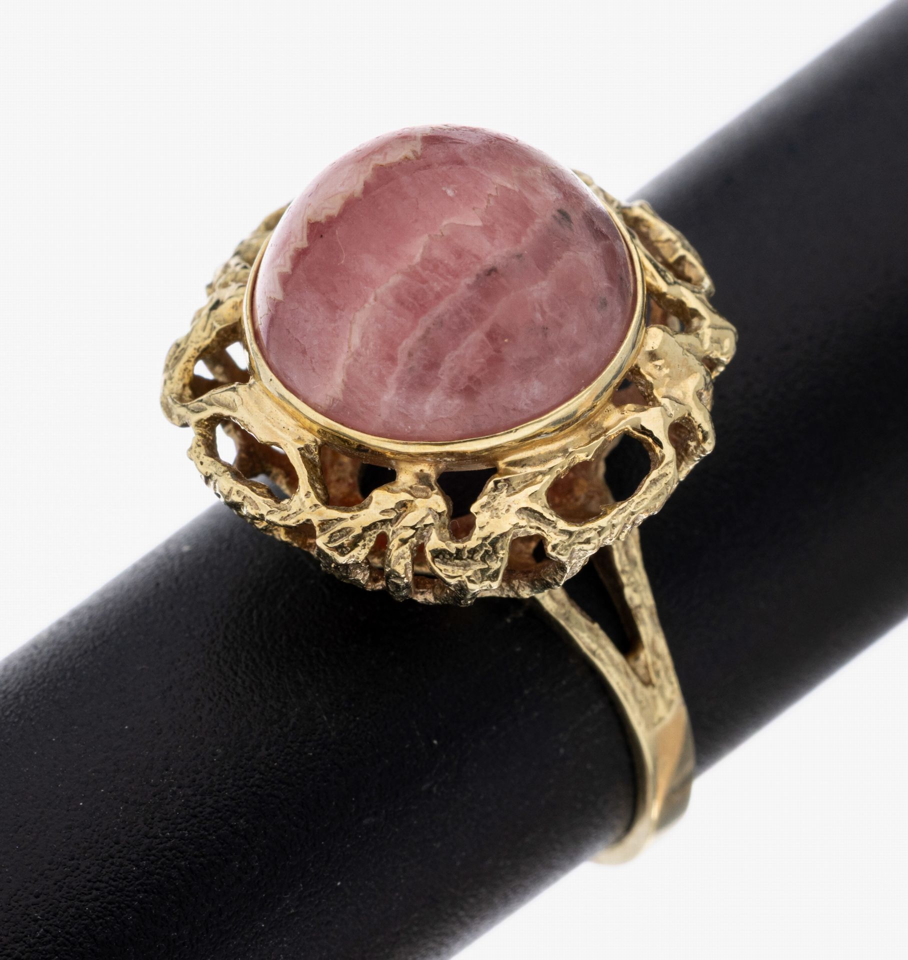 14 kt Gold Rhodochrosit-Ring, 1970er Jahre, GG 585/000,