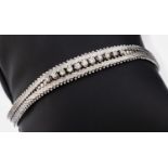 18 kt Gold Brillant-Armband, 1970er Jahre, WG 750/000, 11