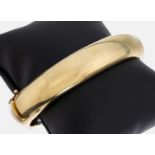 14 kt Gold Armreif, GG 585/000, gefüllt, pol., B. ca. 1.8