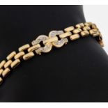14 kt Gold Diamant-Armband, GG 585/000, 24 8/8-Diamanten