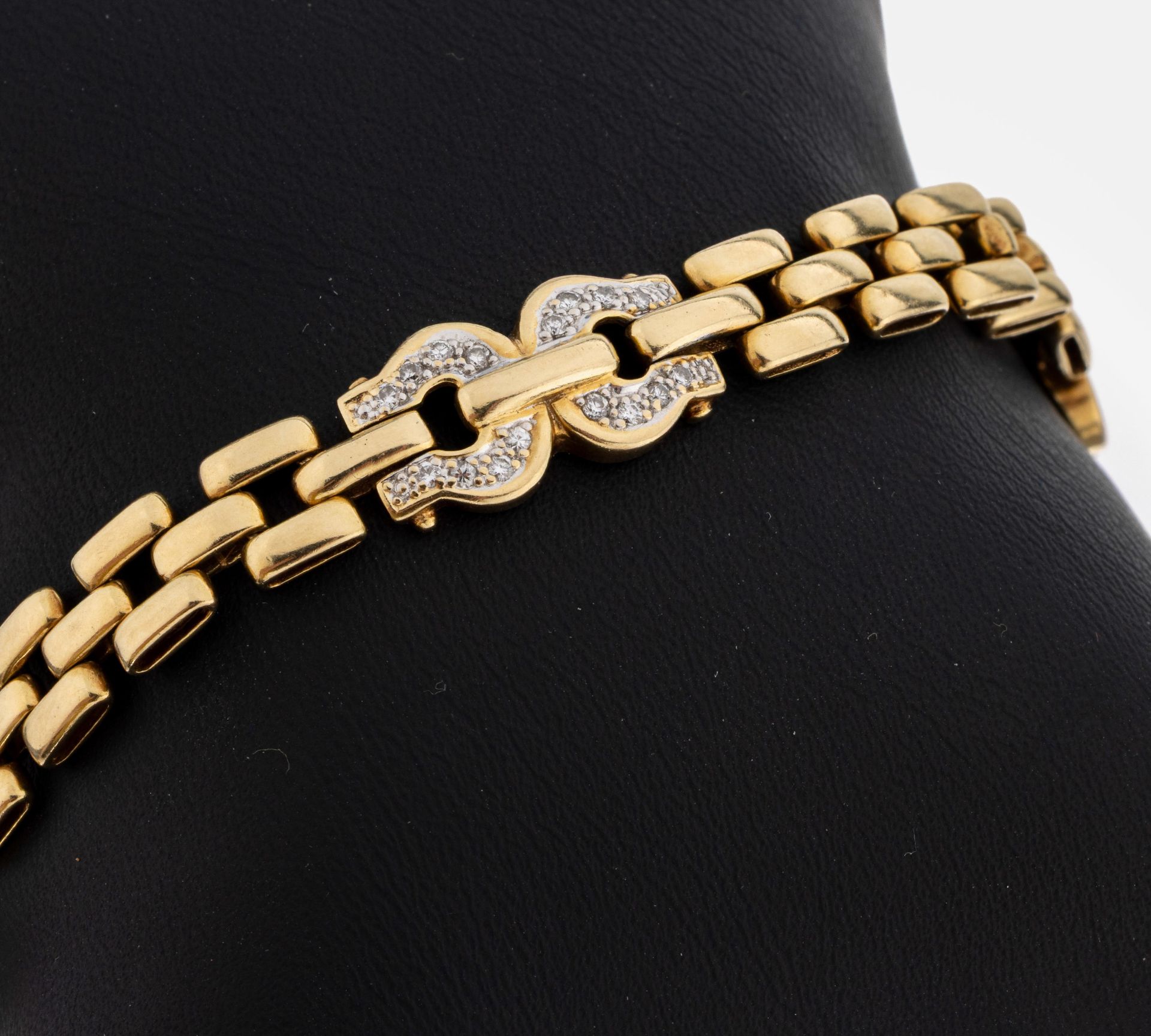 14 kt Gold Diamant-Armband, GG 585/000, 24 8/8-Diamanten