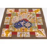 HERMES Seidencarree, 100% Seide, 'Le Tarot', Grund in