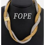 18 kt Gold FOPE Collier, GG/WG 750/000, ineinander