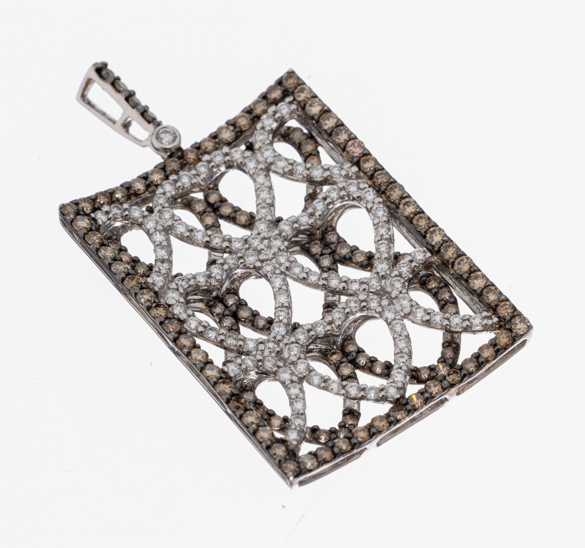 18 kt Gold Brillant-Anhänger 'Herz', WG 750/000,