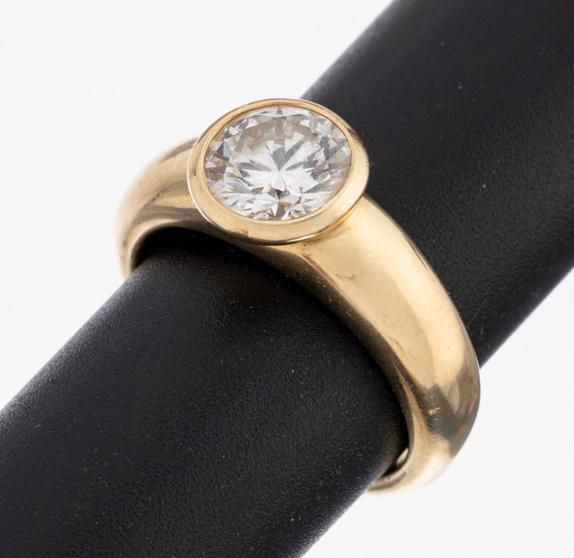 14 kt Gold Brillant Ring, GG 585/000, schwere