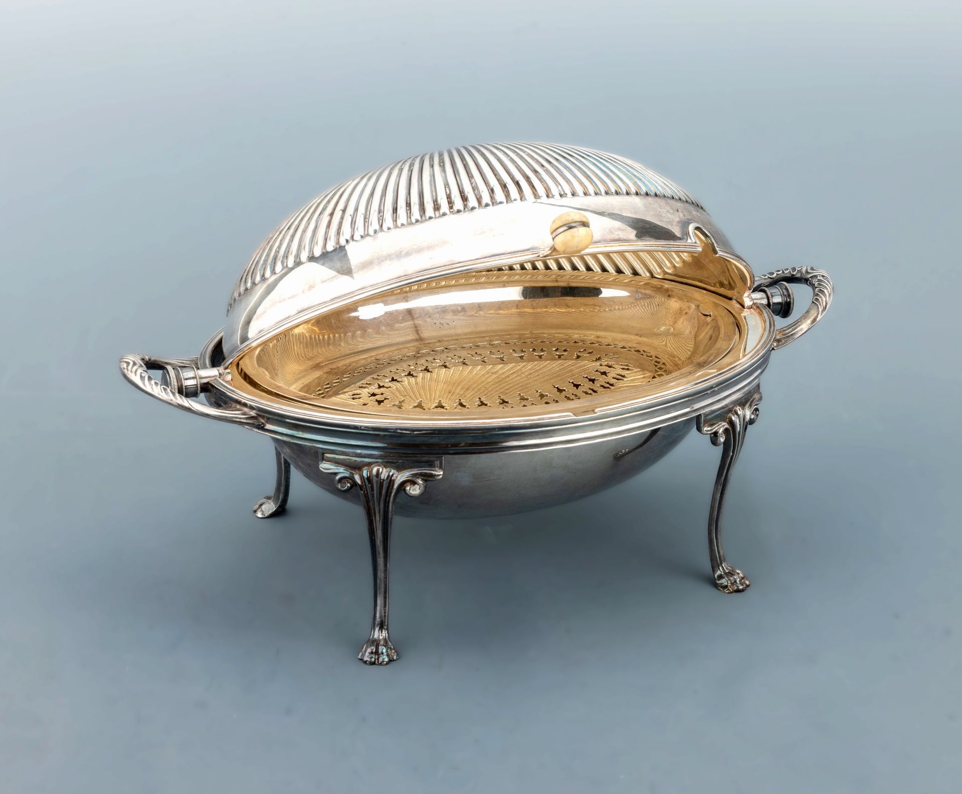 Warmhalteplatte, England London, um 1900-20, Metall