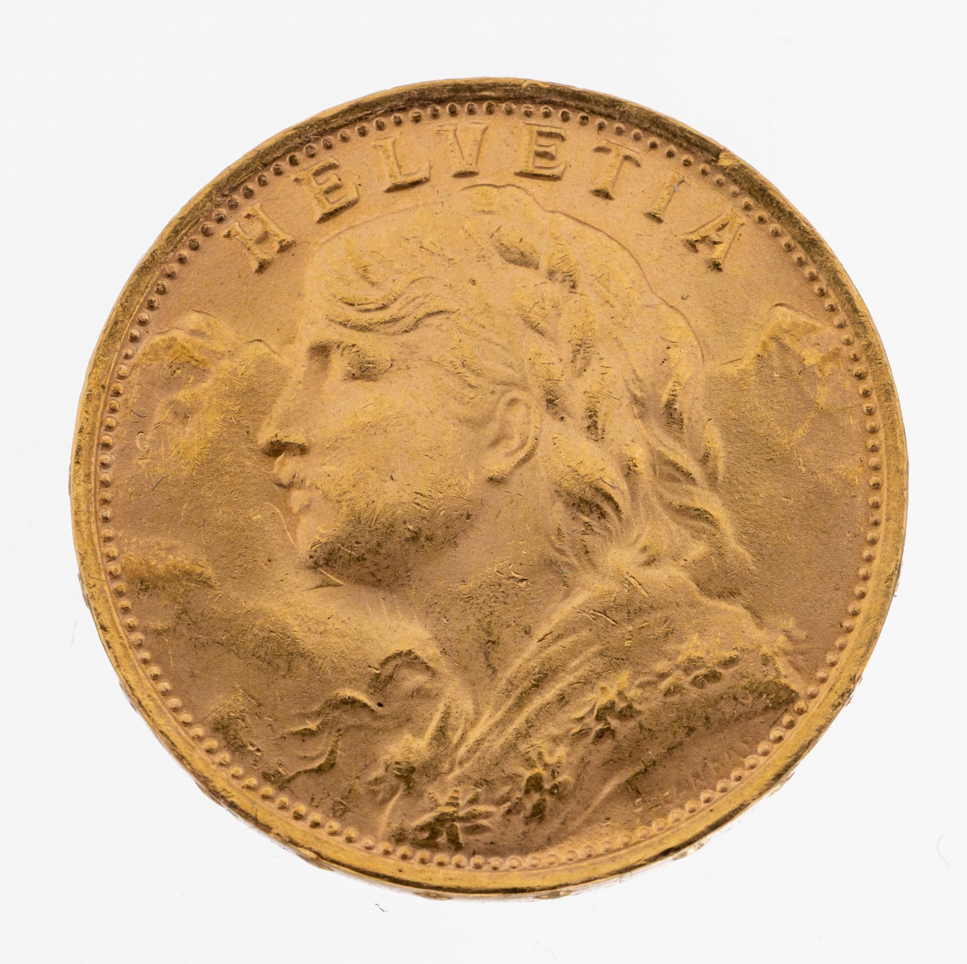 20 Franken Goldmünze, Schweiz, 1935, sogn. Vreneli,