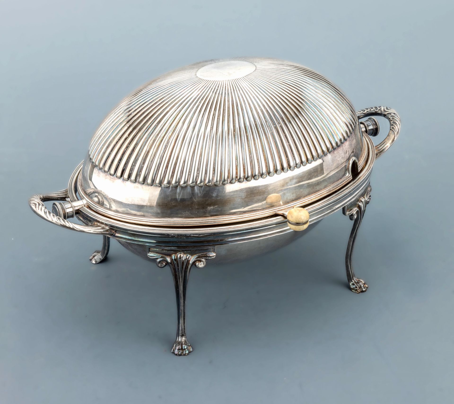 Warmhalteplatte, England London, um 1900-20, Metall - Bild 3 aus 3