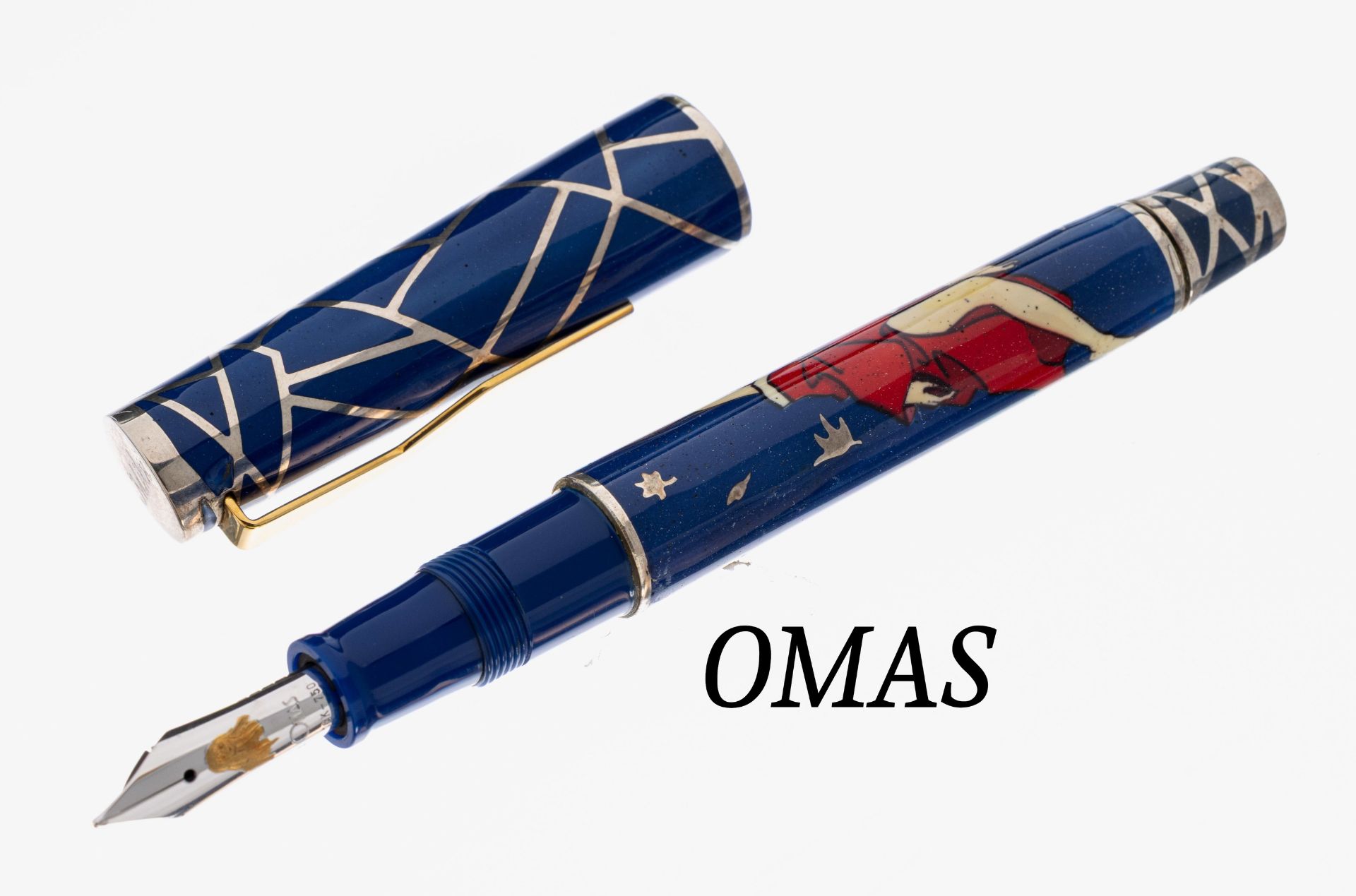 OMAS Kolbenfüllhalter, 'Miku', limitierte Edition, 925er