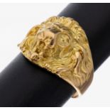 18 kt Gold Herrenring, GG 750/000, qualitätvolle