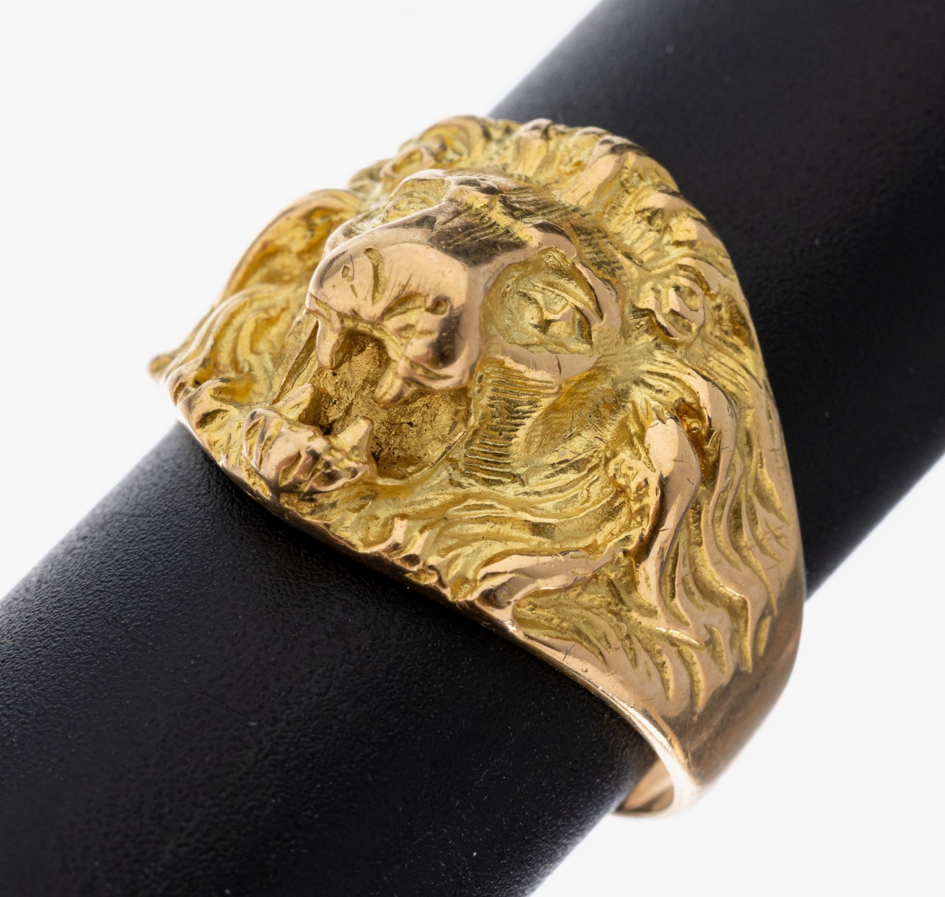 18 kt Gold Herrenring, GG 750/000, qualitätvolle