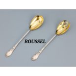 2-teiliges Salatvorlegebesteck, Frankreich um 1900,