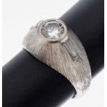 18 kt Gold Diamant-Ring, WG 750/000, Oberfläche