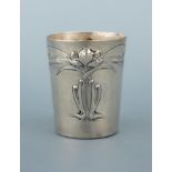 Jugendstil-Silberbecher, Frankreich um 1900, 950er Silber,