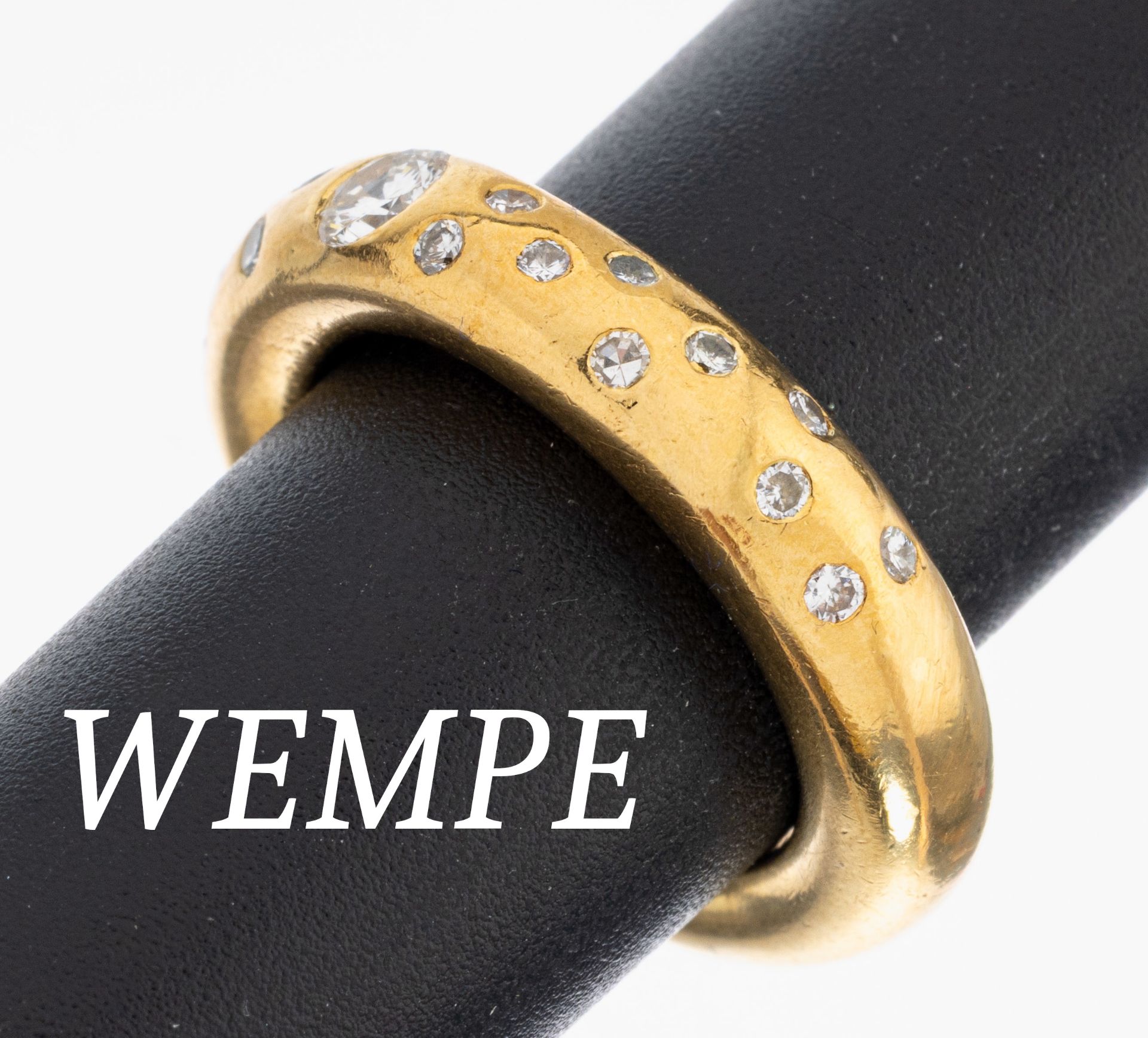 18 kt Gold WEMPE Brillant-Ring, GG 750/000,22 Brillanten
