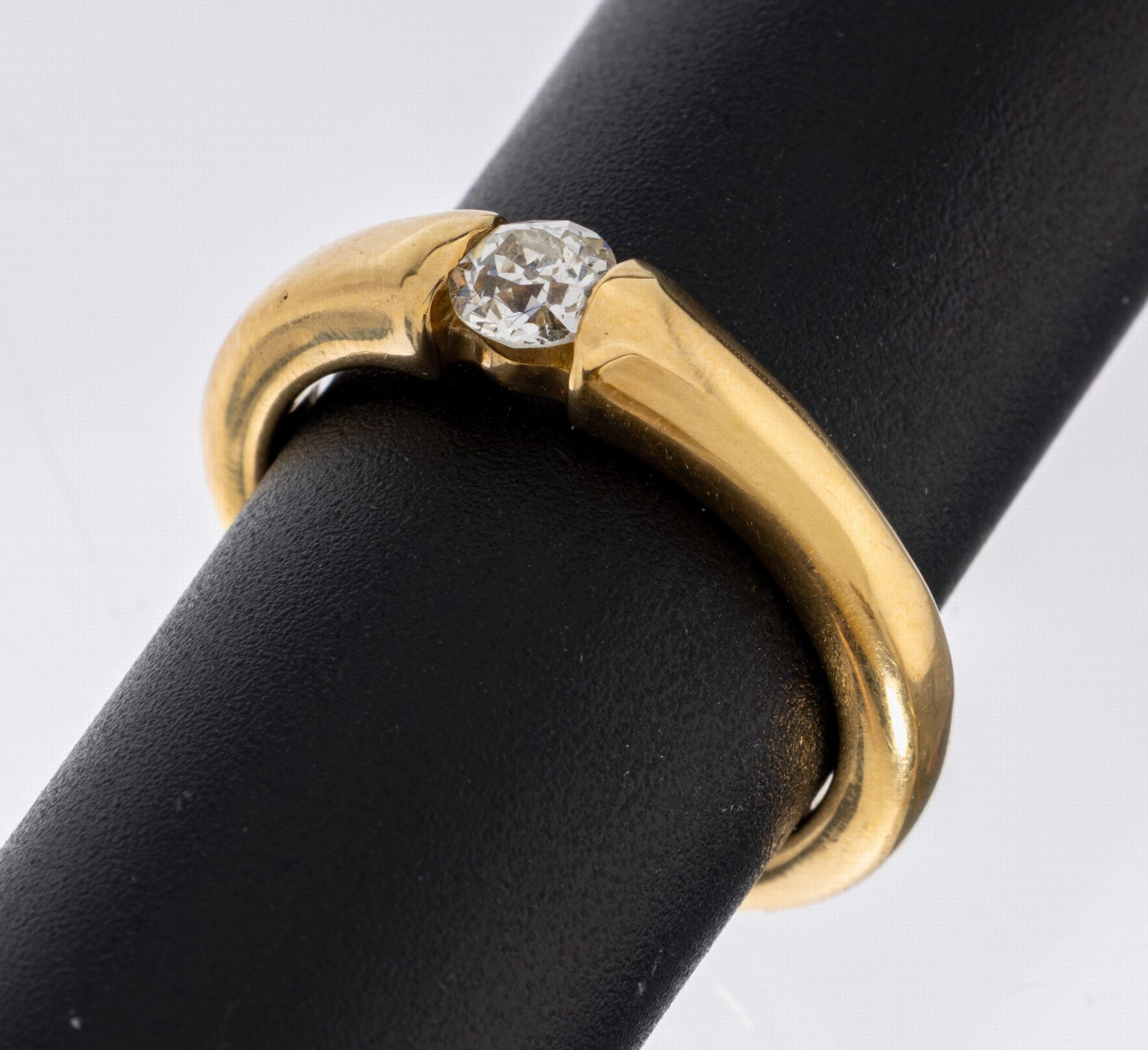 18 kt Gold Diamant-Ring, GG 750/000, Altschliffdiamant ca.