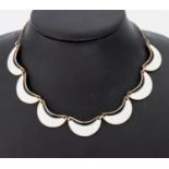 Email-Collier, Norwegen, 1950er-60er Jahre, 925er Silber