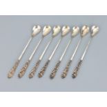 Set 7 Dessert-/Eislöffel, 800er Silber, schlichte