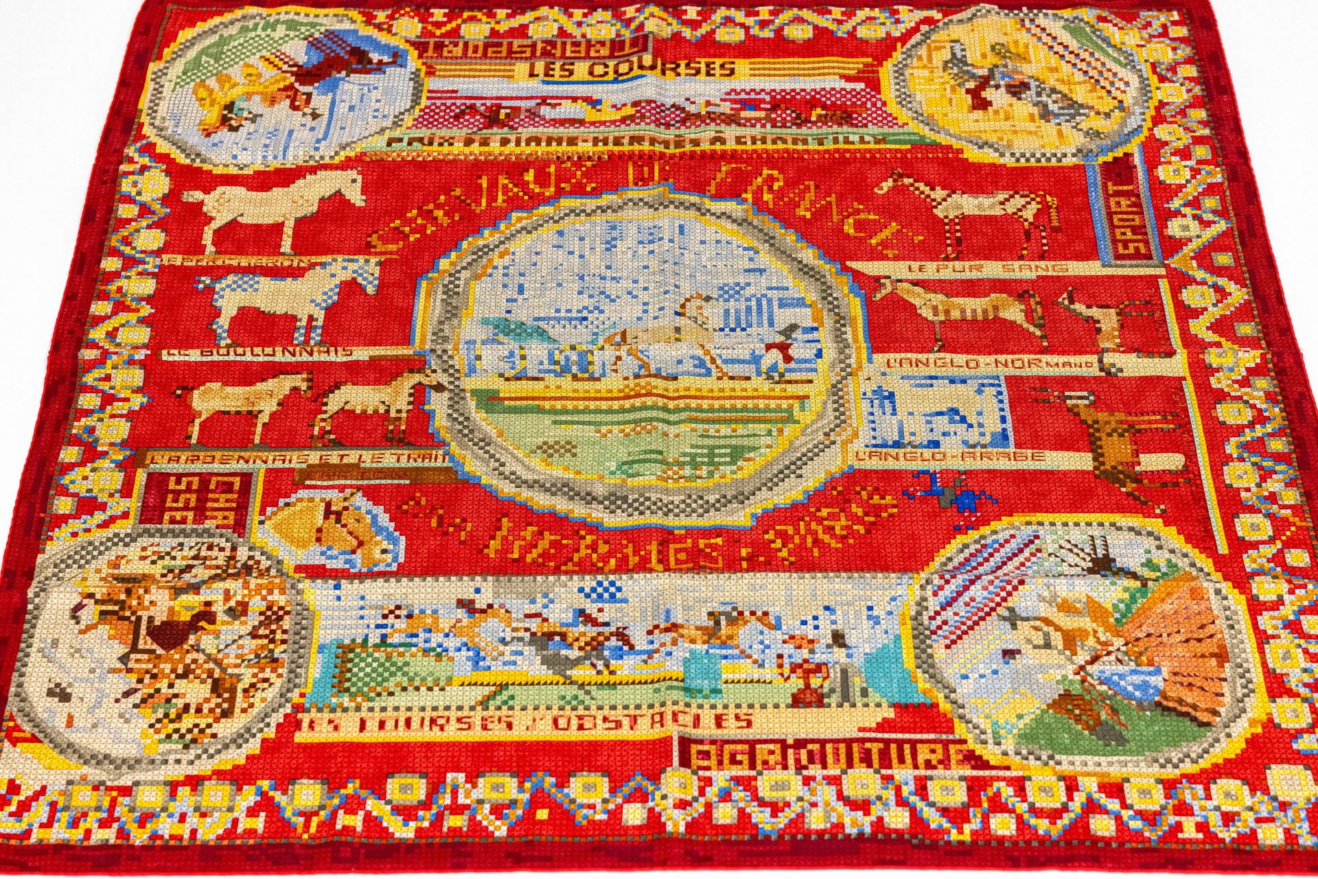 HERMES Carree 'Chevaux de France', 100% Seide, Made in