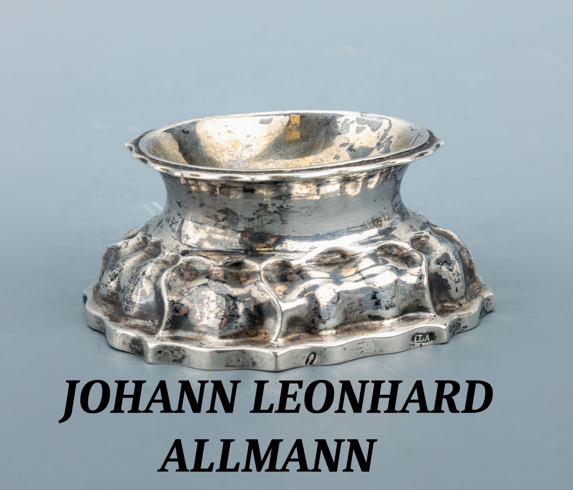 Barocker Augsburger Silbernapf, 1749-1751, 12-Lot Silber,