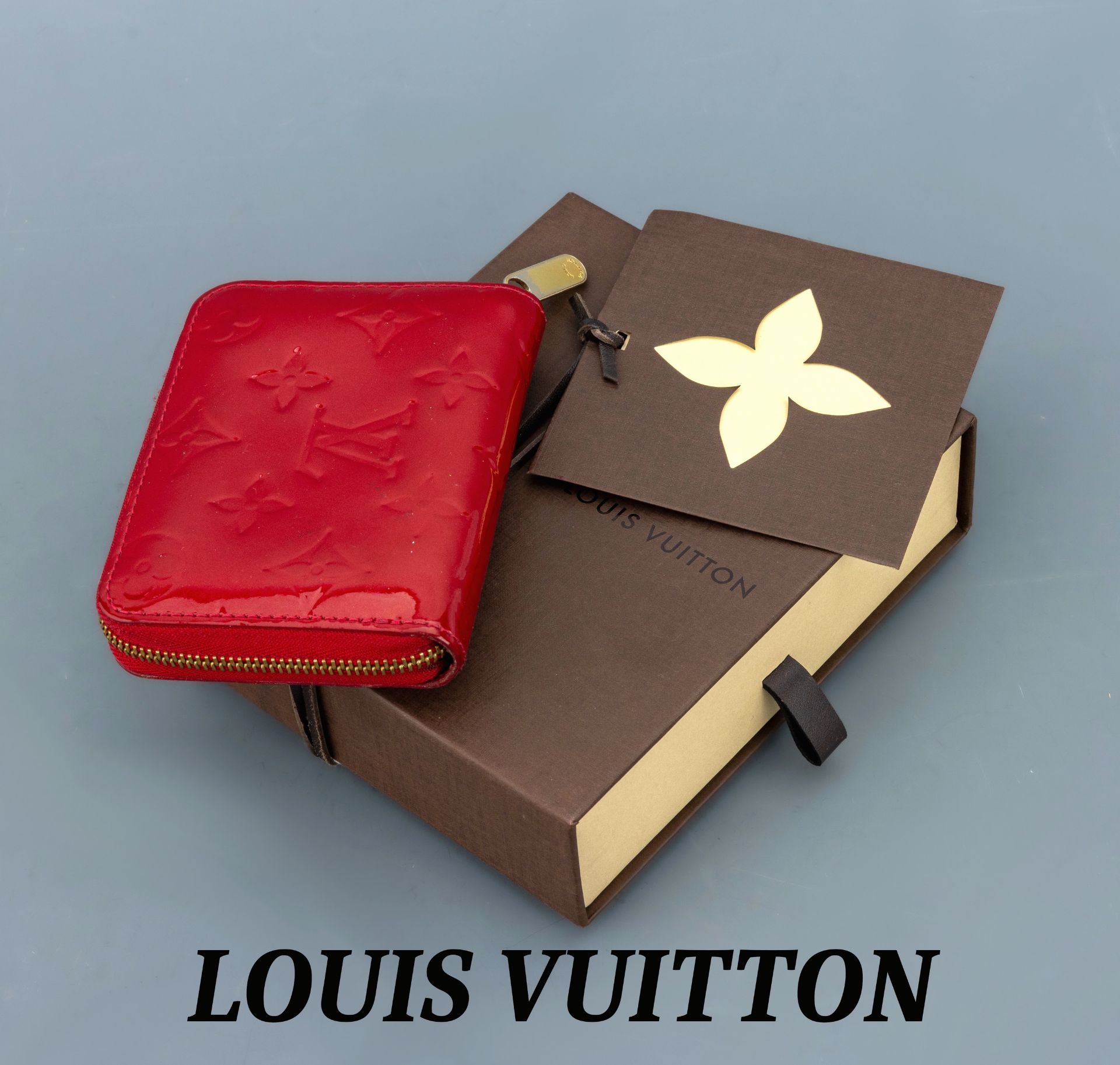 LOUIS VUITTON Portemonnaie, Vernis rot, Modell 'Zippy',