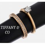 18 kt Gold TIFFANY & CO Brillant-Ring, RoseG 750/000 und