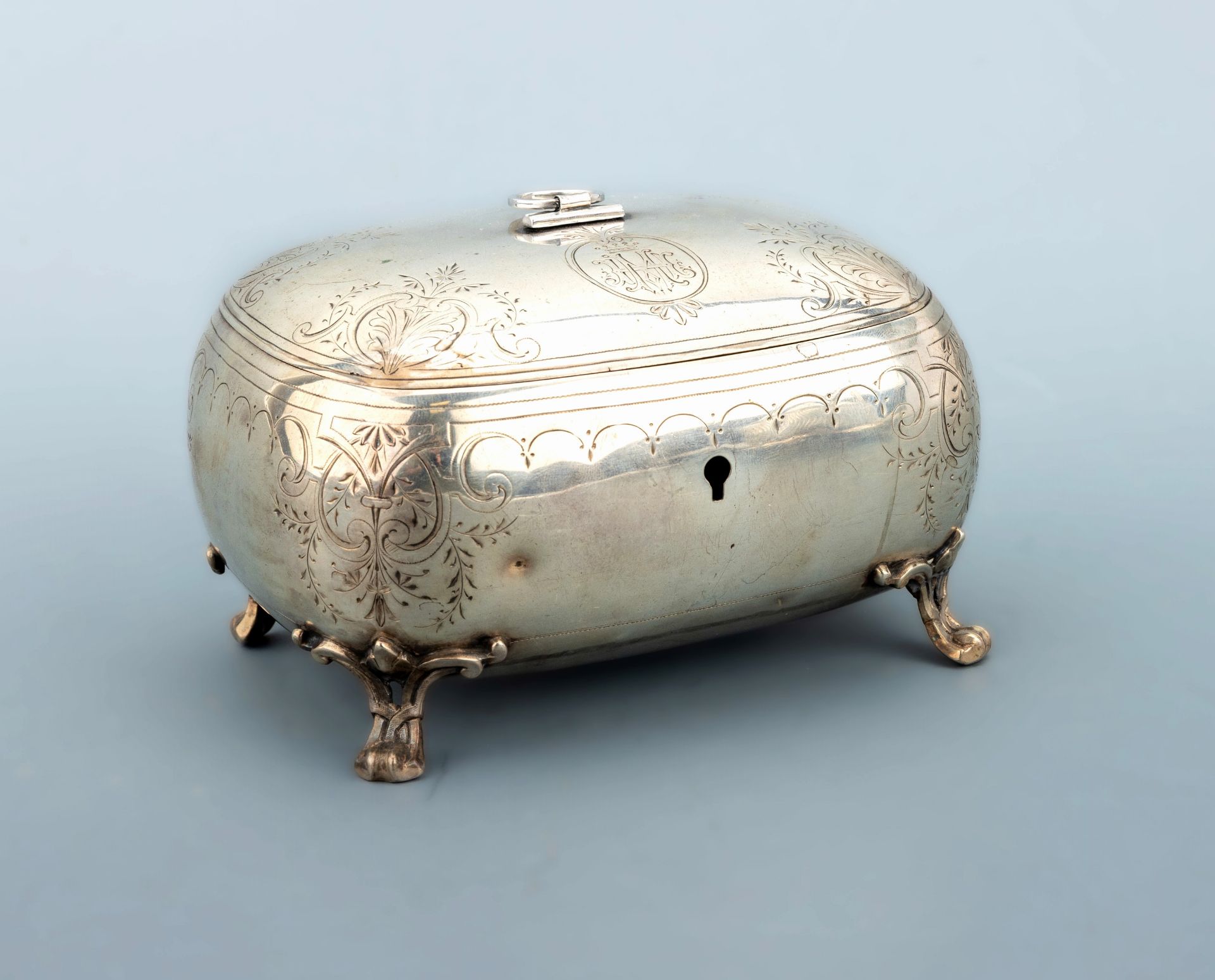 Deckeldose, Österreich/Wien 1872-1922, 800er Silber,