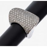 18 kt Gold Brillant-Ring, WG 750/000, qualitätvolle