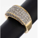 18 kt Gold Brillant-Ring, GG/WG 750/000, außergewöhnliche