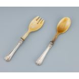 Salatbesteck, 800er Silber, Griffe