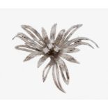 14 kt Gold Brillant-Brosche, 1960er-70er Jahre, WG