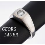 18 kt Gold GEORG LAUER Brillant-Ring, WG 750/000, Brillant