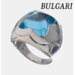 18 kt Gold BULGARI Topas-Ring, WG 750/000, Modell