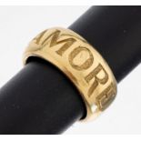 18 kt Gold Ring, GG 750/000, schwere Verarbeitung,